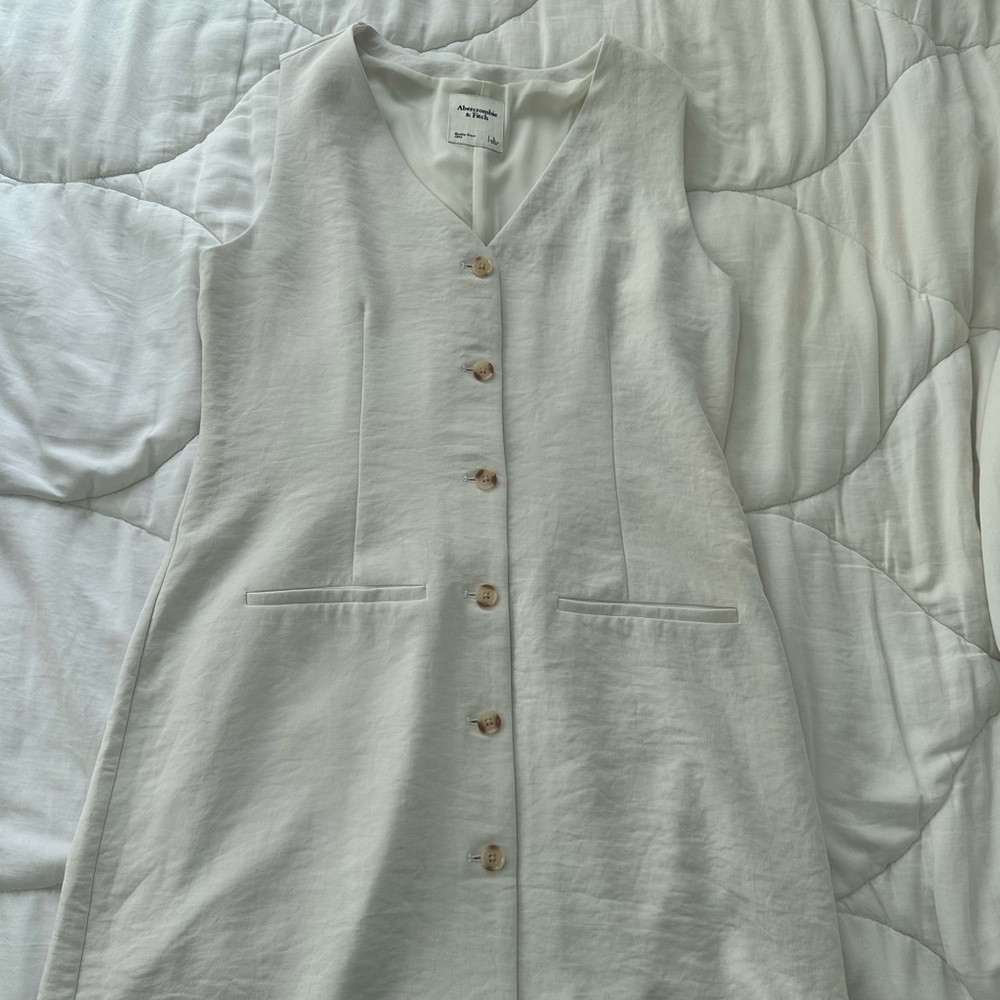 Sleeveless Button-Down Mini Dress